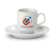 80840 Sara Koffie wit 14 cl. SET met logo